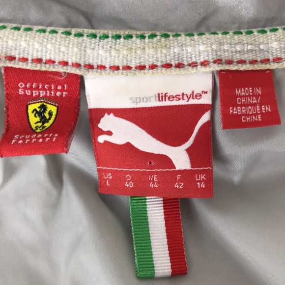 Ferrari Puma women's limited edition silver jacket Sz  large - Picture 13 of 16
